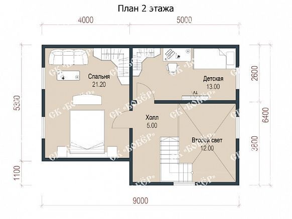 Коттедж из бруса 9х9. фото